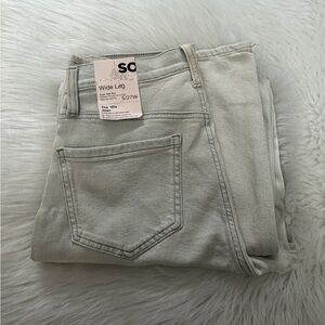 SO Super High Rise Soft Blue Wide Leg Jeans Sz 5/27W
